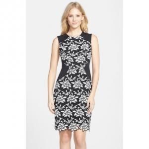 BCBG Laurine lace sheath overlay dress size 6